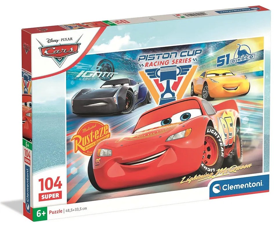 Disney Mașini Puzzle Clementoni 104 de piese