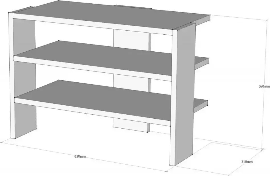 Pantofar din pal, Anyka Homs DPMI002, antracit,93 cm