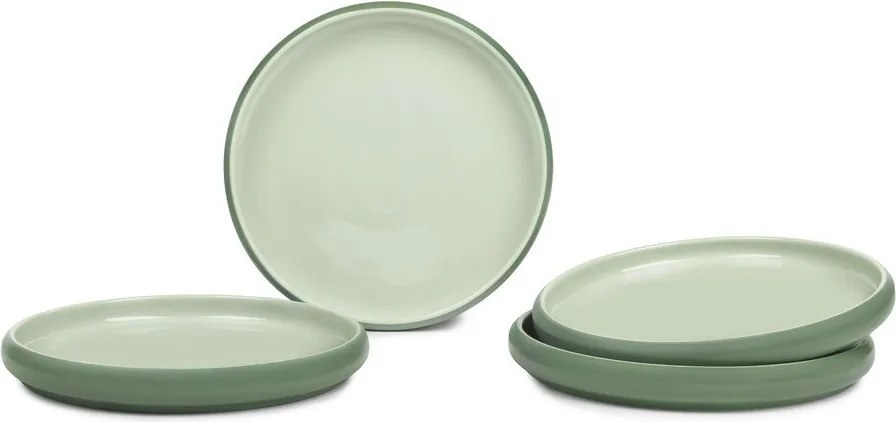 Farfurii verzi 4 buc. din gresie ø 22 cm Aura Rondo – Bonami Selection