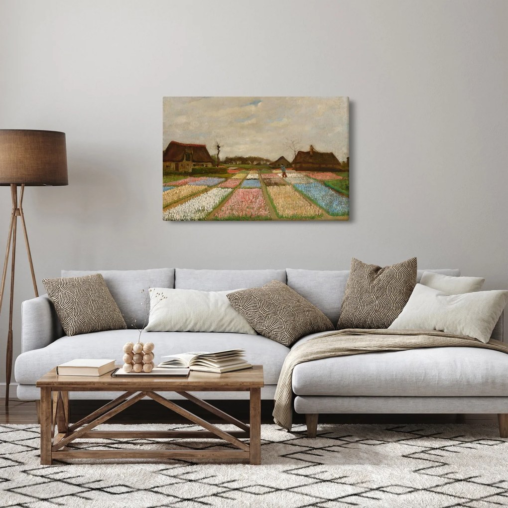 Tablou - Vincent van Gogh, Flower Beds in Holland, reproducere (90x60 cm)