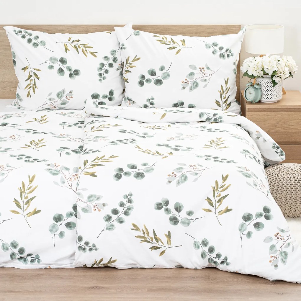 Lenjerie de pat din bumbac 4Home Eucalyptus, 140 x 220 cm, 70 x 90 cm