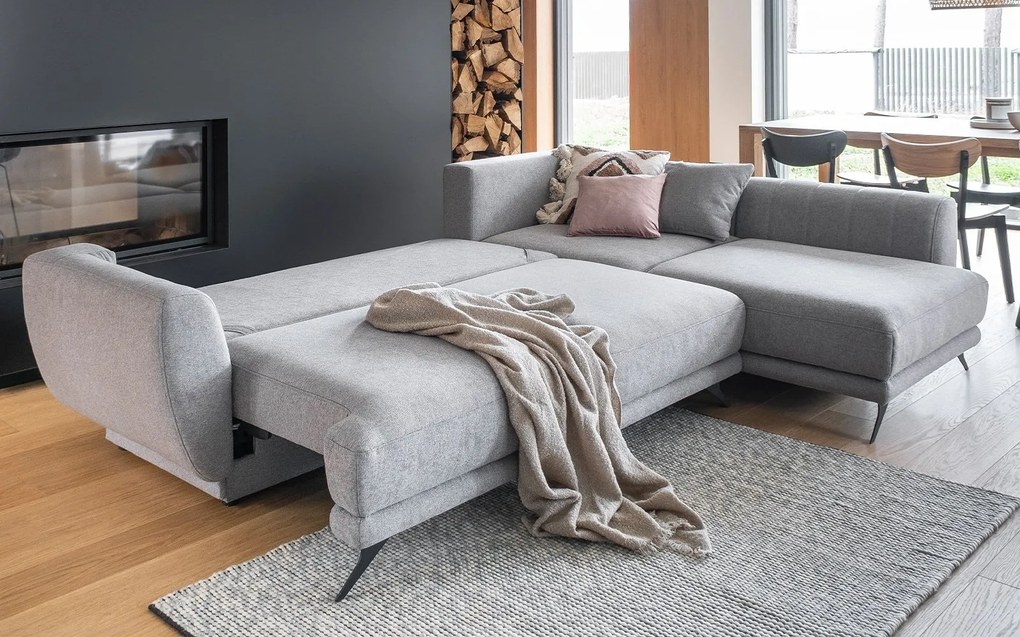 Colțar lemn masiv Extensibil Leona Depozitare 280x178cm Personalizabil - Loco 40, Dreapta