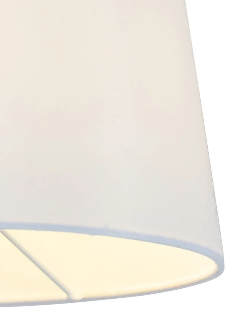 Lampă de perete inteligentă bronz cu abajur alb inclusiv Wifi A60 - Ladas Deluxe