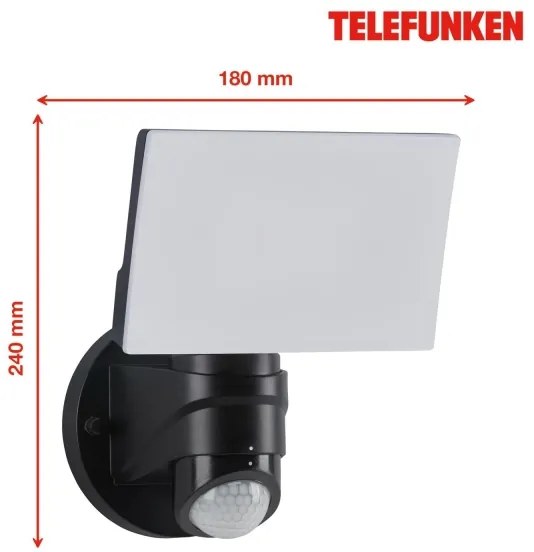 Aplică LED de exterior cu senzor Telefunken 304305TF LED/24W/230V IP44