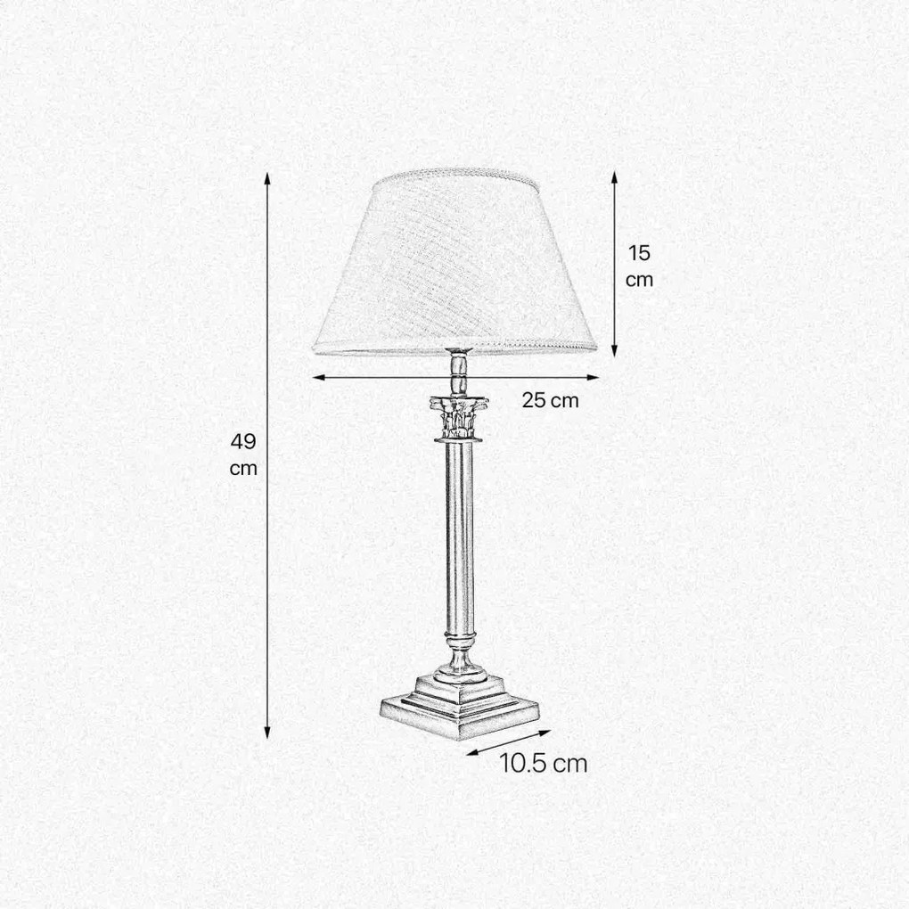 Veioza, Lampa de masa stil italian din alama Classic