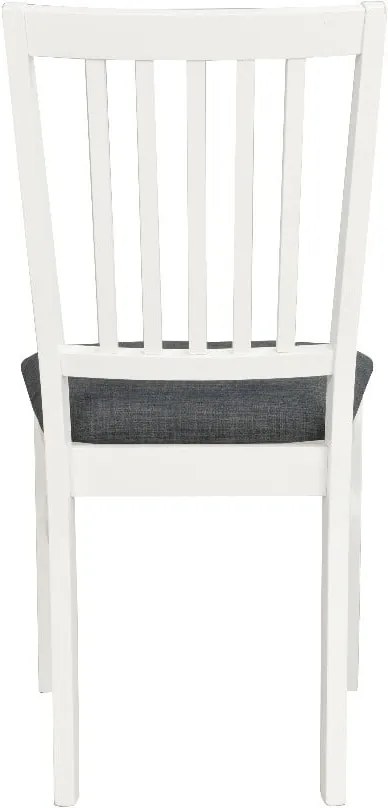 Scaun de dining din lemn de cauciuc cu șezut gri Rowico Wittaskar, alb