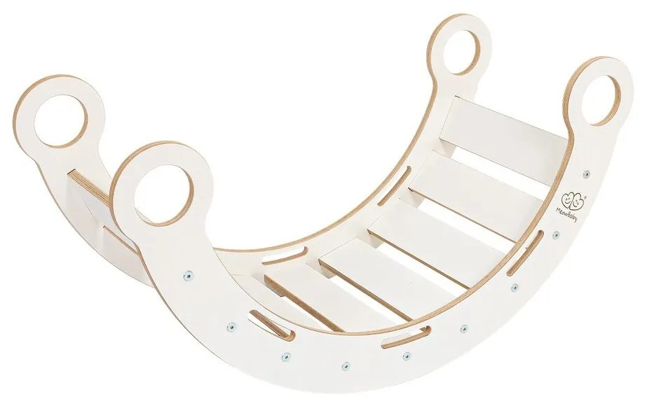 Leagăn alb din lemn de pin 39x75x38 cm Montessori – Meowbaby