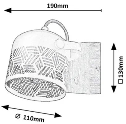 Spot de perete ROTEM 1xE14/40W/230V Rabalux 3298