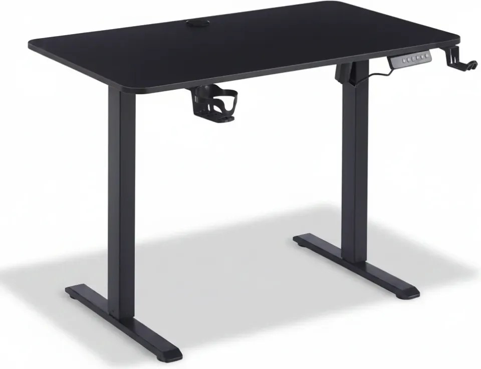 RESIGILAT- ELEVON WX-009 – Birou Reglabil Electric, Înălțime Reglabilă 72–118 cm, Blat Monobloc PAL de Înaltă Densitate 15 mm, Cadru Metalic din Oțel 65×45 mm, Panou Electronic, 100 × 60 cm, Negru