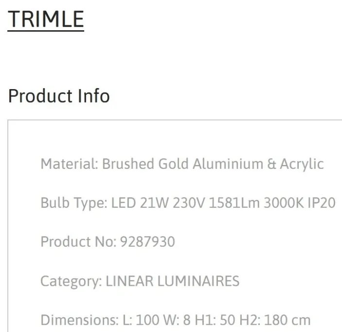 Lustra LED suspendata design minimalist TRIMLE aurie