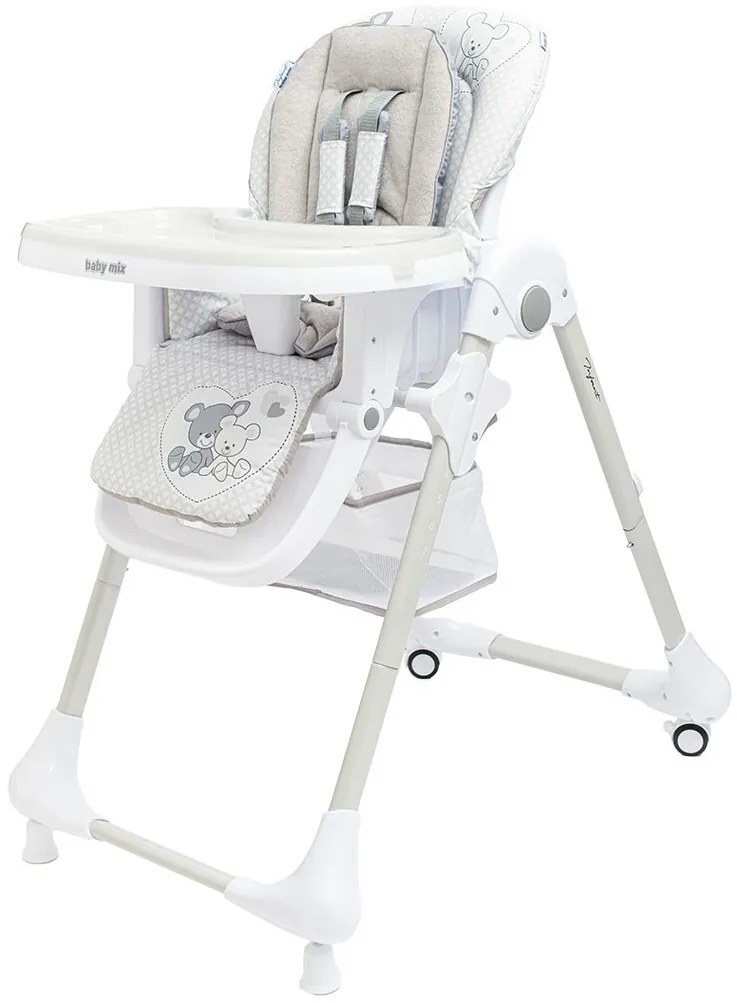 Scaun înalt pentru copii Baby Mix Infant, gri