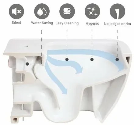 Vas wc suspendat Rimless Rak Ceramics Morning