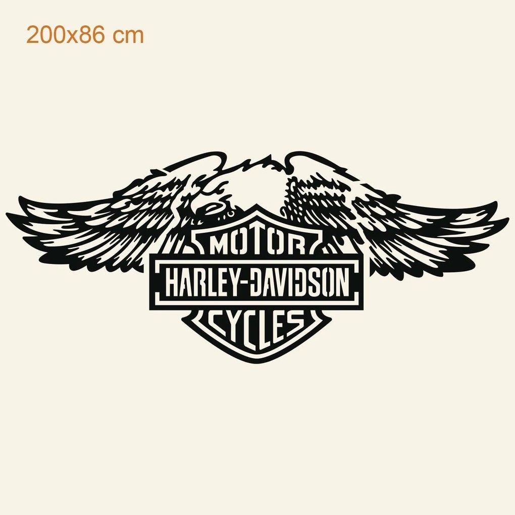 DUBLEZ | Tablou din lemn - Sigla Harley Davidson