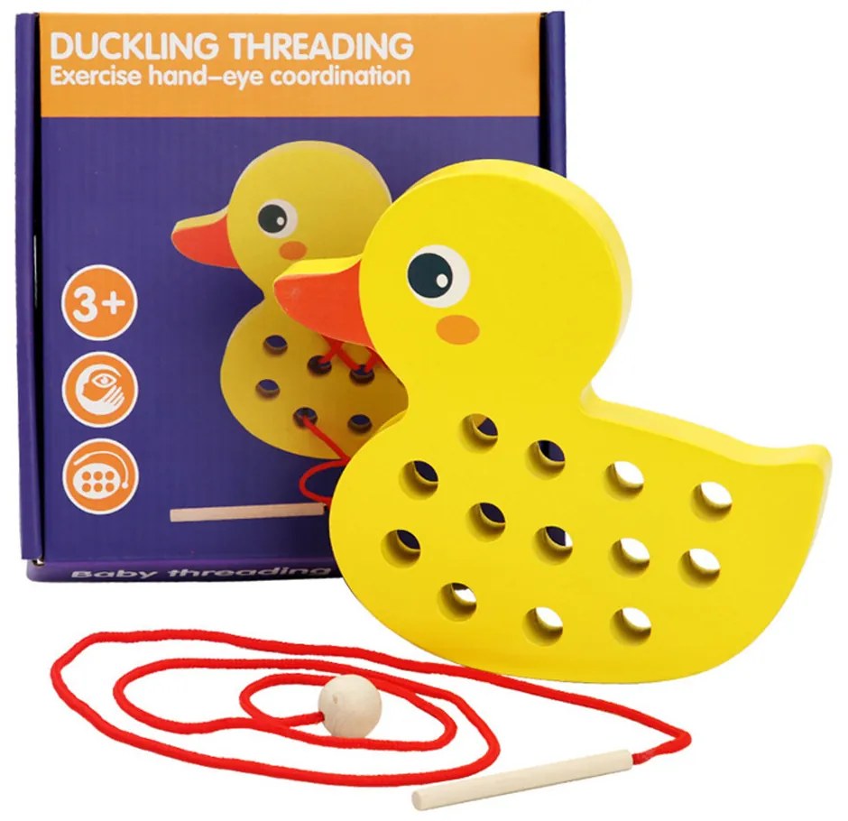 Rățușcă de lemn cu șireturi