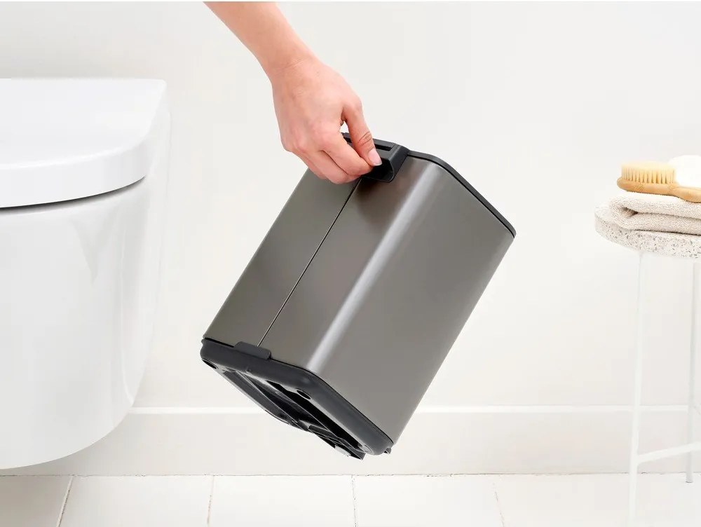 Coș de gunoi gri cu pedală din oțel 4 l Bo – Brabantia