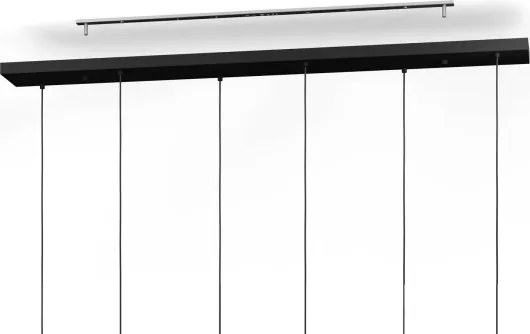 Eglo 901926 - Candelabru suspendat pe cablu ARISCANI 10xE27/60W/230V negru/bej/fumuriu