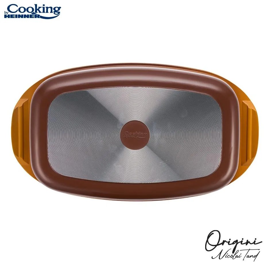 Tava Roaster Din Aluminiu Turnat + Capac 39 X 22.5 X 11 Cm, 5.3l, Nicolai Tand, Origini, Cooking By Heinner HR-BJK-TV11