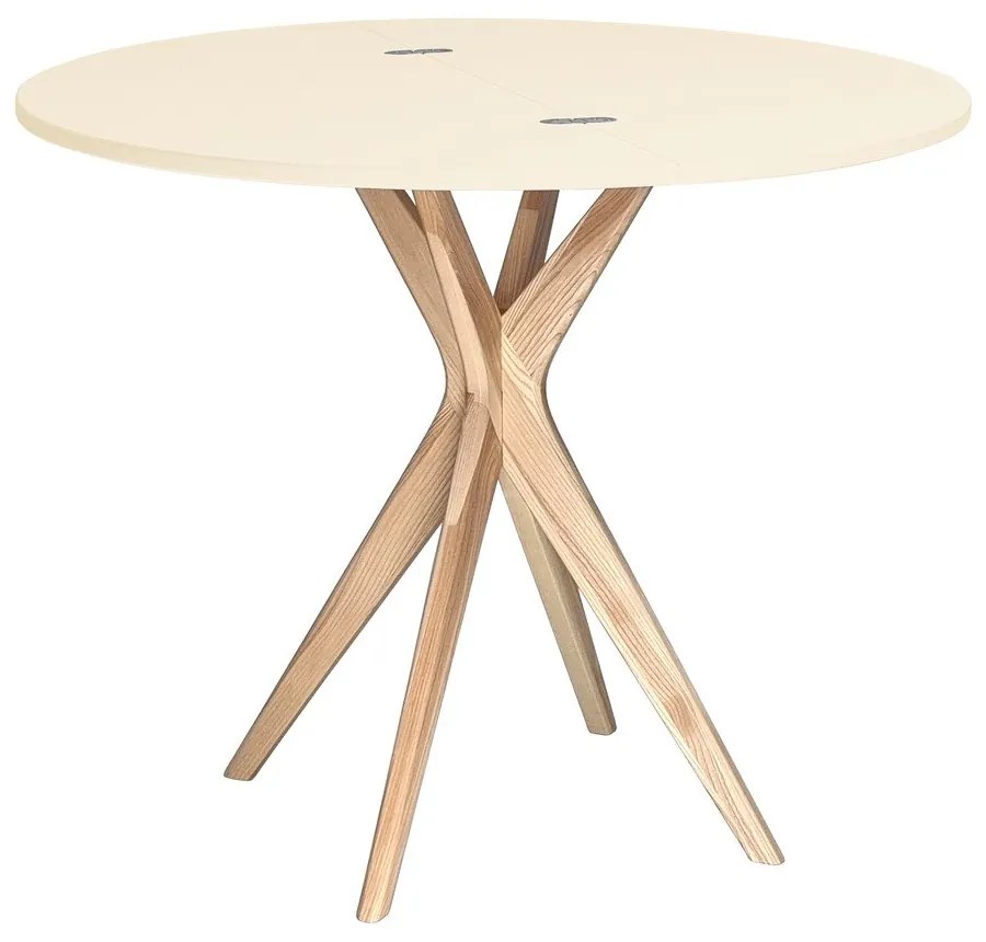 Masă de dining rotundă extensibilă 45x90 cm Jubi – Ragaba