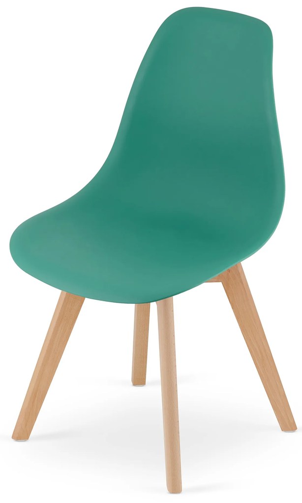Scaun verde KITO cu picioare din fag