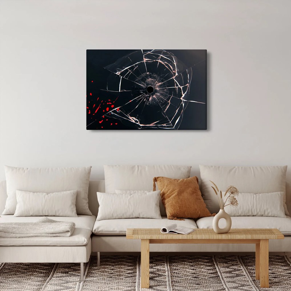 Tablou abstract - sticla spartă (90x60 cm)