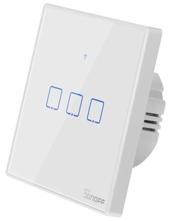 Intrerupator Tactil WiFi + RF 433MHz Sonoff T2 EU TX (3 canale)