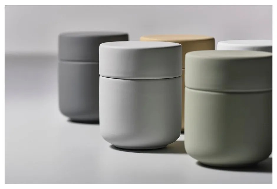 Borcan din gresie cu capac Zona UME, verde