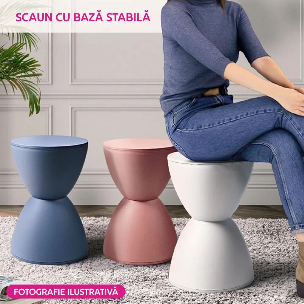 Taburet, bej, plastic, ABRAM