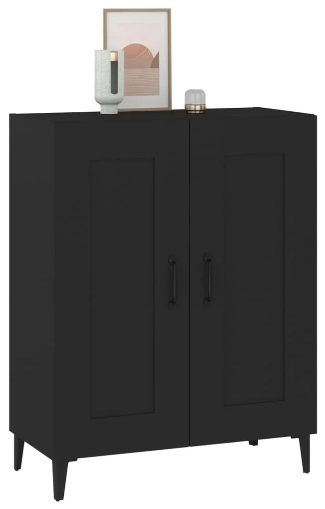 Servantă, negru, 69,5x34x90 cm, lemn compozit