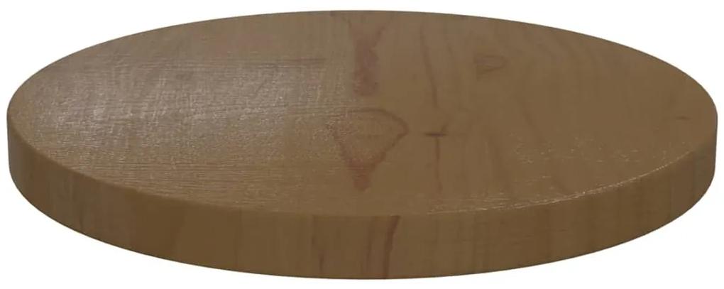 813672 vidaXL Blat de masă, maro, Ø30x2,5 cm, lemn masiv de pin