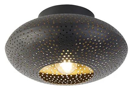 Plafoniera orientala neagra cu auriu 25 cm - Radiance