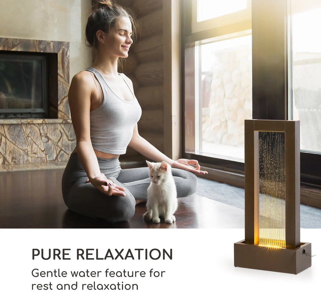 Blumfeldt Skyriver, fântână de grădină, fântână de interior, interior și exterior, LED, cablu de 10 m