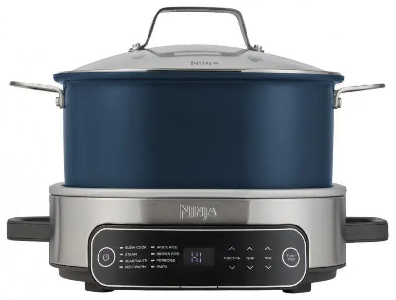 Multicooker Ninja MC1101EU, 1400W, 6 L, 8 programe, Timer, Manere si baza reci, Albastru