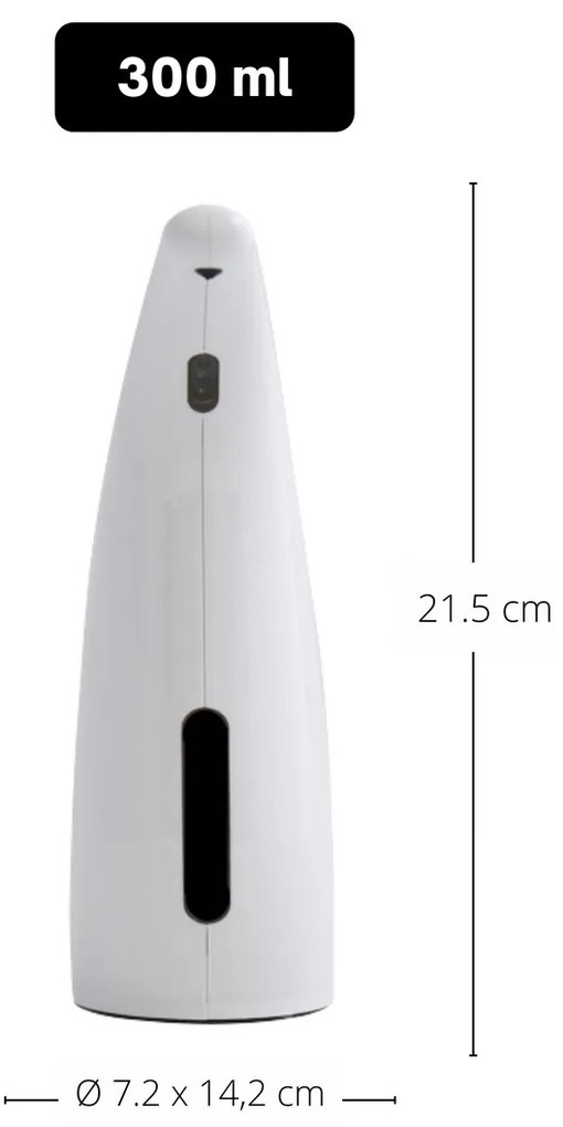 Dozator de săpun fără contact Spirella Selma 300ml, alb