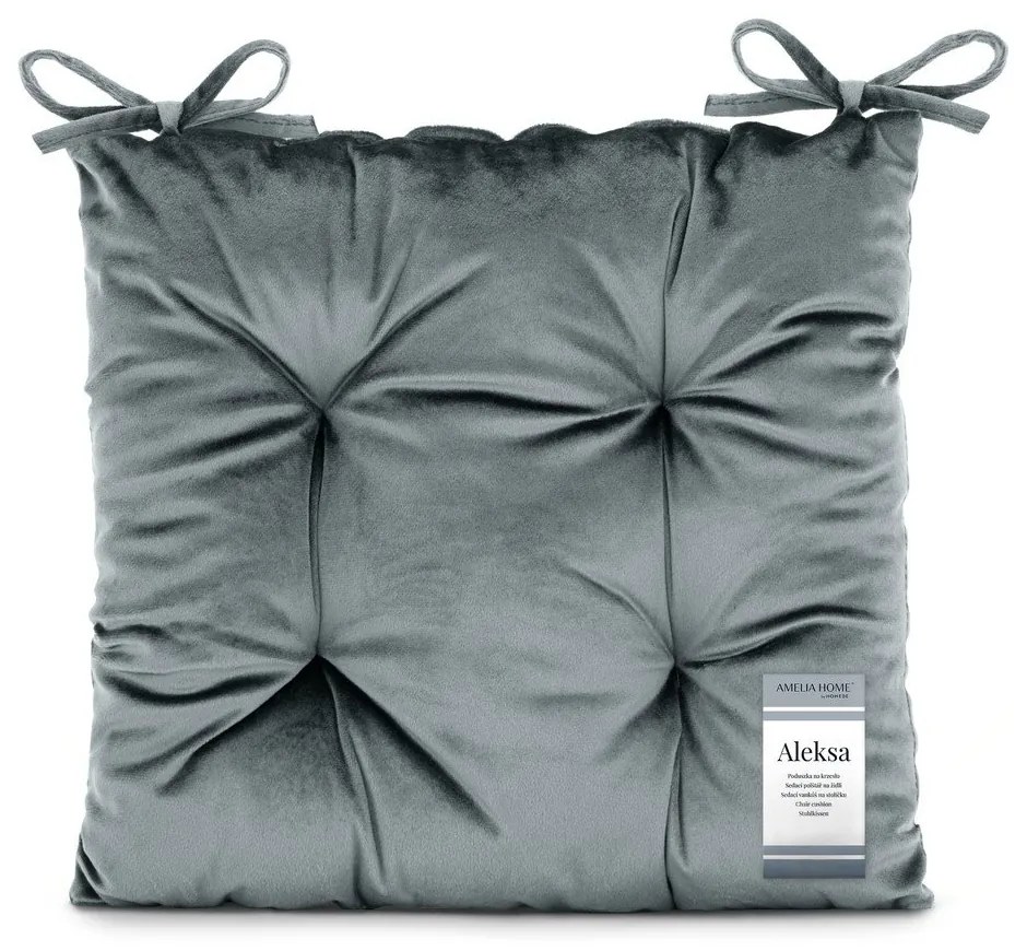 Pernă de scaun din catifea 40x40 cm Aleksa – Restilo