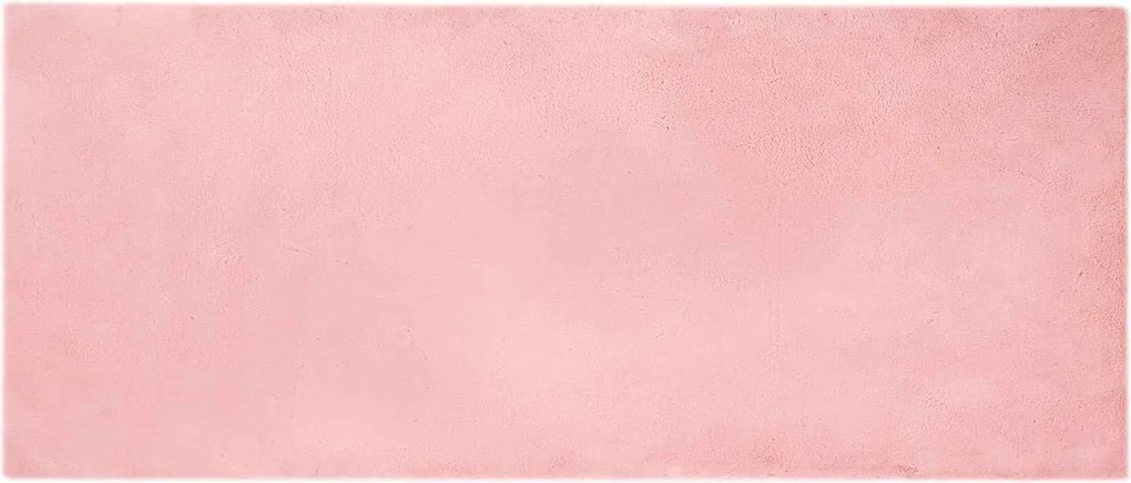 vidaXL Covor din de iepure sintetic antiderapant Olite Roz 80 x 200 cm