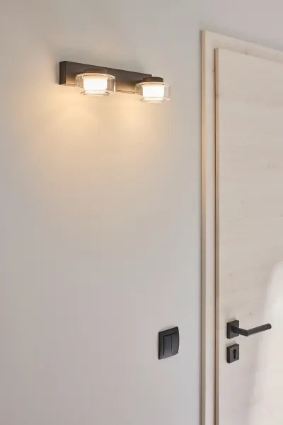 Osram - Aplica LED de perete pentru baie ORBIS FLAME 2xLED/5,5W/230V IP44 negru