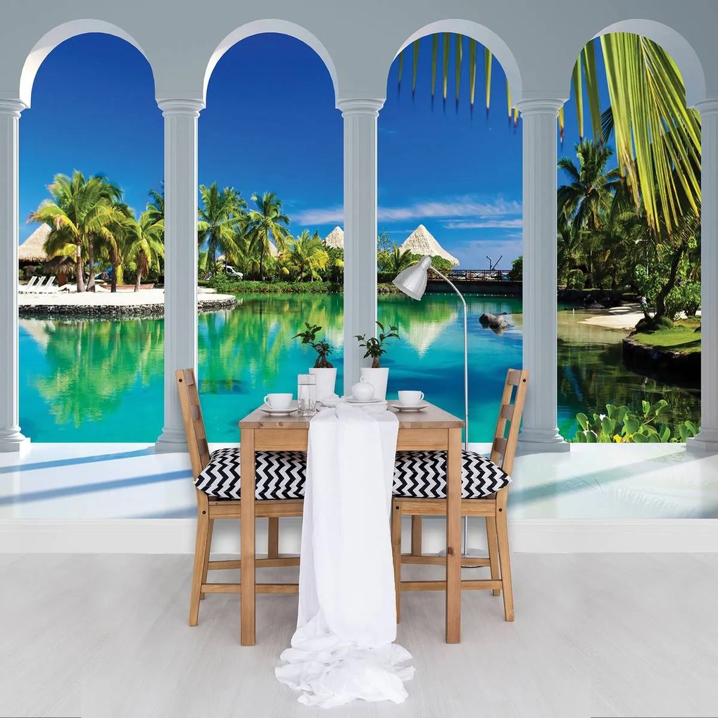 Fototapet - Privire spre Maledive (152,5x104 cm)