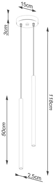 Lustră pe cablu Sollux SL.1513 PASTELO 2xG9/8W/230V crem