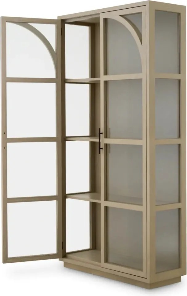 Vitrina design LUX, Furnir Stejar albit, San Bernardino