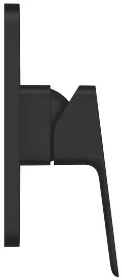 Baterie dus incastrata Grohe Cubeo negru mat fara corp ingropat