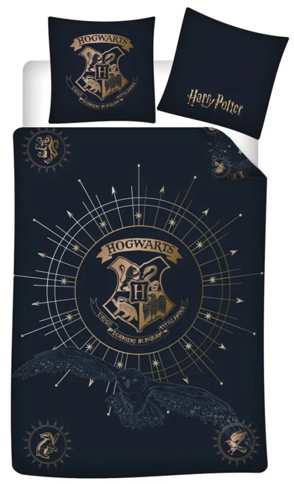 Harry Potter Dark set de lenjerie de pat 140×200cm, 65x65 cm