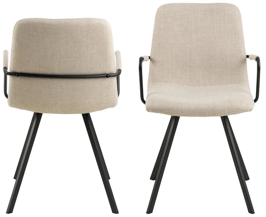 Scaune de dining crem 2 buc. Selina – Actona