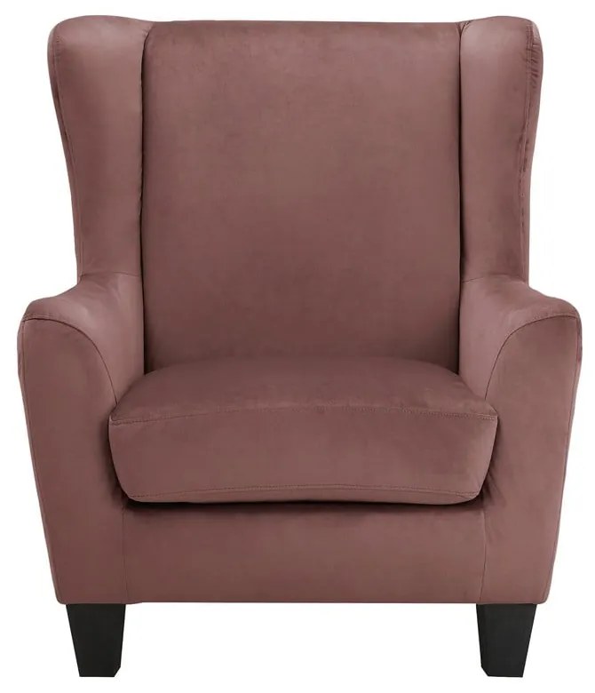 Fotoliu roz wing cu tapițerie din catifea Zhili - Støraa