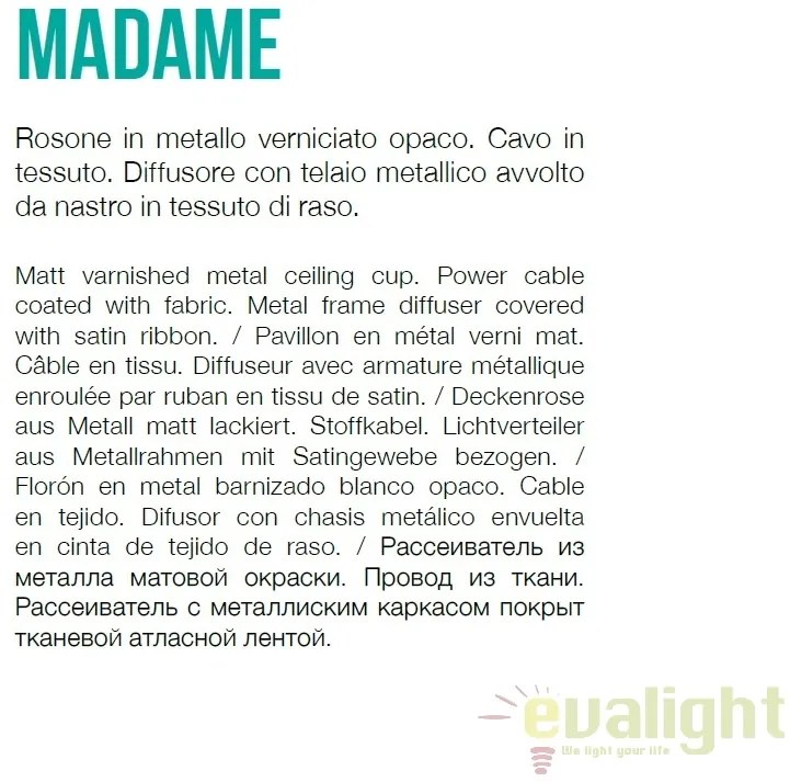 Lustra / Pendul design deosebit MADAME SP1 negru 174402
