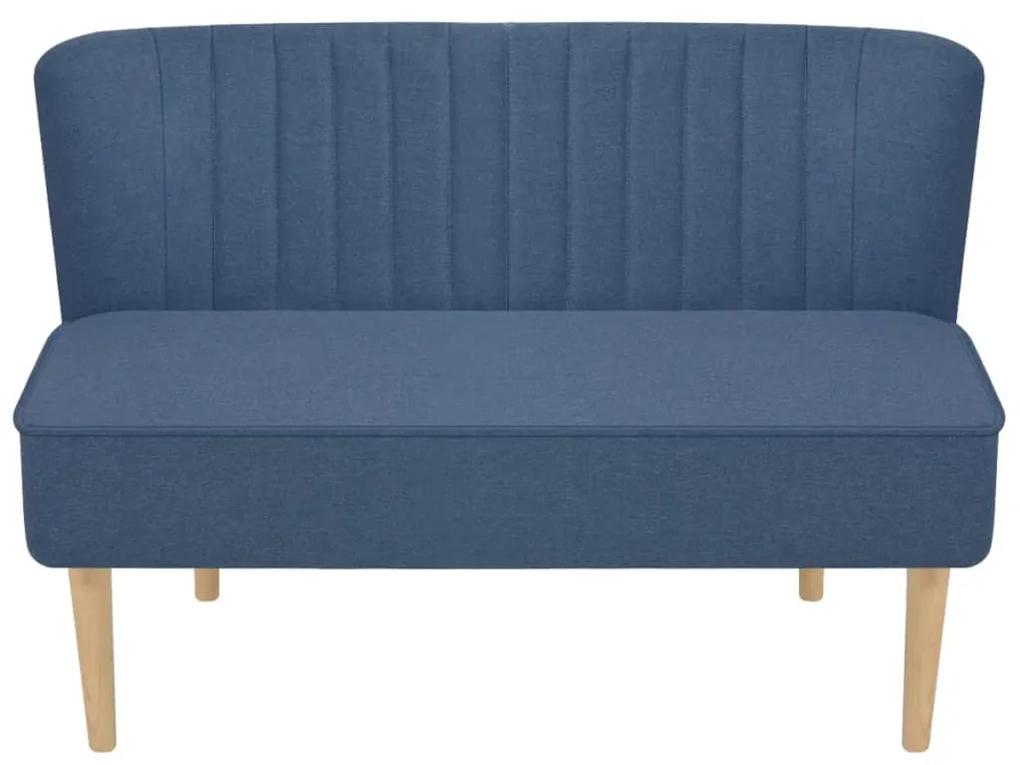 Canapea cu material textil, 117 x 55,5 x 77 cm, albastru Albastru