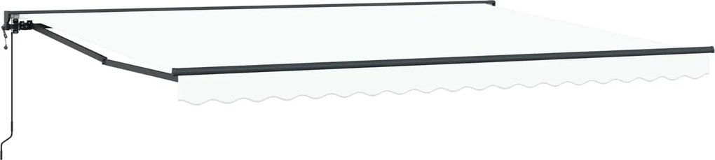 vidaXL Cadru de copertină Alb 450 × 300 cm Poliester cu Acoperire PU