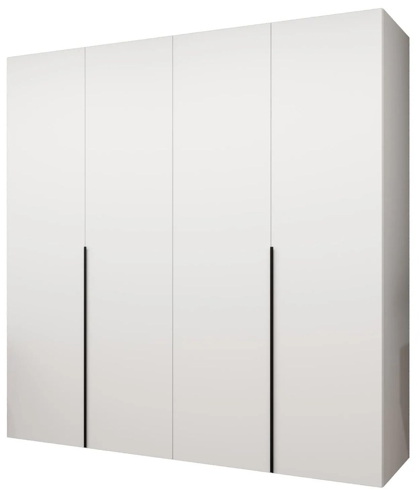 Dulap de haine 200 cm Alice 1 (alb + Negru). 1126115