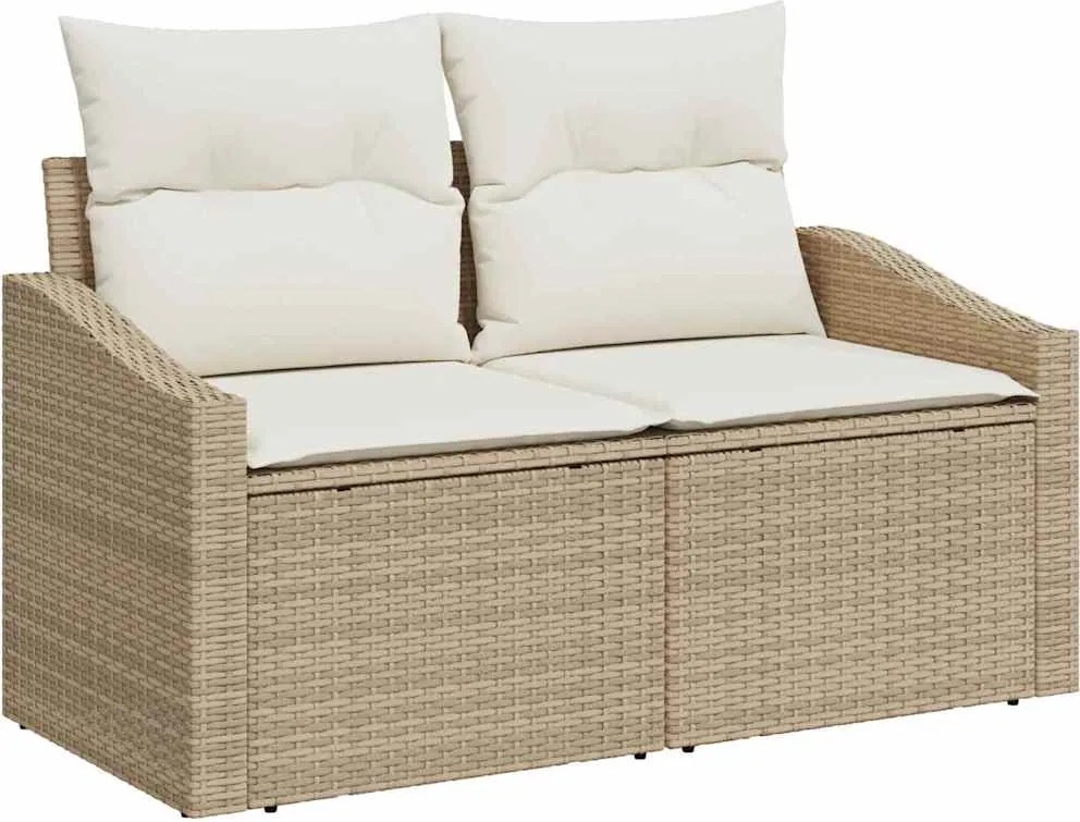 vidaXL Canapea de grădină cu pernă 123 x 62 x 69 cm poliratan