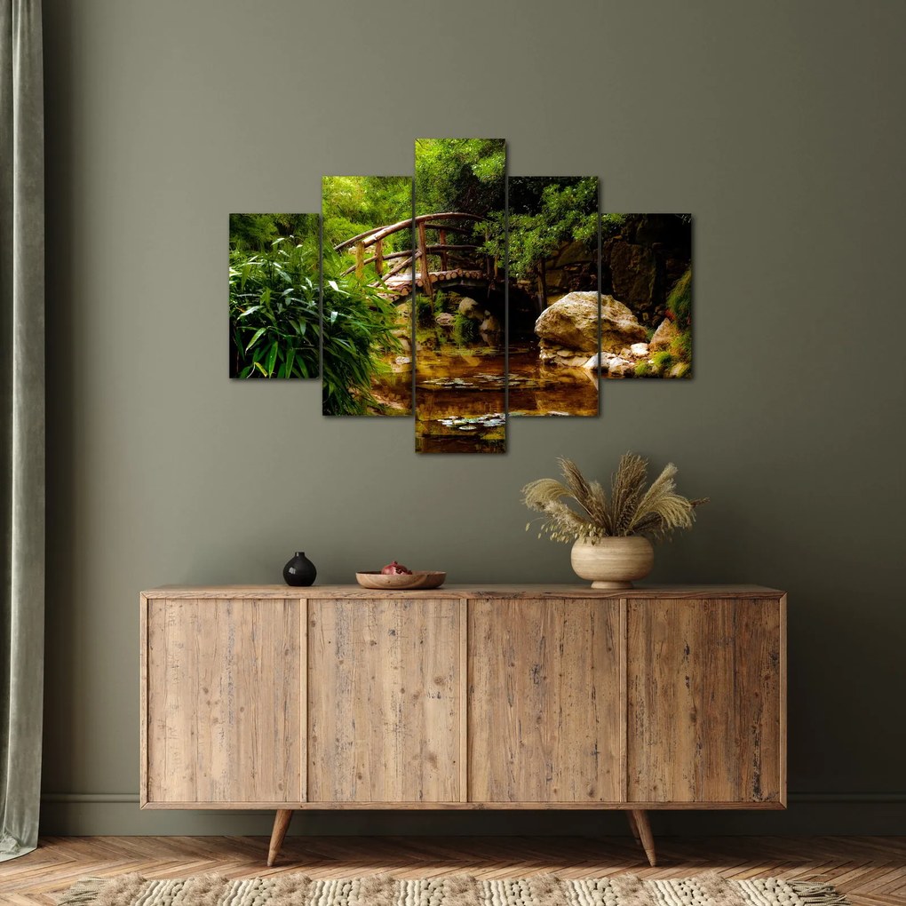 Tablou - Pod prin râu (150x105 cm)