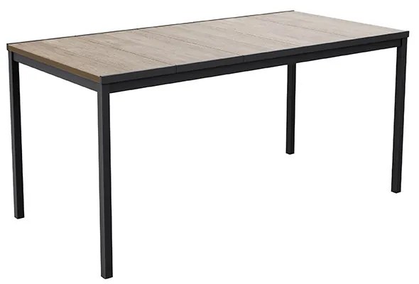 Masă de grădină din plastic Porto 160, lemn de frasin